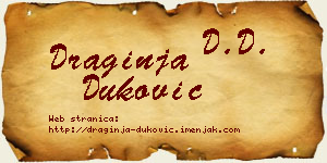 Draginja Duković vizit kartica